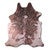 Rose Specked Black & White Cowhide Rug - Large