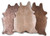 Rose Specked Brown Cowhide Rug - Medium