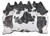 Silver Specked Black & White Cowhide Rug - Medium