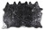 Silver Specked Black Cowhide Rug - Medium