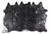 Silver Specked Black Cowhide Rug - Large
