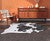 Silver Specked Black & White Cowhide Rug - Large