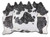 Silver Specked Black & White Cowhide Rug - Large