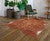 Etched Filigree Brown Cowhide Rug - Medium