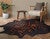 Etched Filigree Black Cowhide Rug - Large