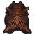 Printed Black Zebra Cowhide Rug - Large