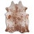 Printed Brown & White Cowhide Rug - Medium