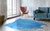 Light Blue Cowhide Rug - Medium