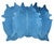 Light Blue Cowhide Rug - Medium