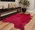 Crimson Cowhide Rug - Large