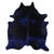 Blue & Black Cowhide Rug - Large