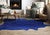 Navy Blue Cowhide Rug - Medium