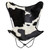 Black & White Cowhide Sling Chair