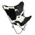 Black & White Cowhide Sling Chair