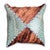 Brindle Cowhide & Teal Faux Croc Pillow