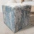 Confetti Gray Cowhide Square Pouf
