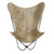 Champagne Cowhide Sling Chair