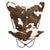 Brown & White Cowhide Sling Chair