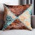 Cowhide Teal Floral & Brindle Pillow