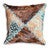 Cowhide Teal Floral & Brindle Pillow