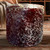 Flecked Cowhide Round Pouf