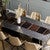 Fringed Cowhide White Striped Table Runner - 120 Inch