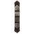 Fringed Red Floral Embossed Leather Table Runner - 120 Inch