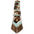 Fringed Bird & Teal Faux Gator Table Runner - 96 Inch