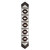 Fringed Ivory Step Pattern Cowhide Table Runner - 120 Inch