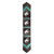 Fringed Wild Rider & Teal Faux Gator Table Runner - 120 Inch