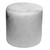Gray Cowhide Round Pouf