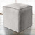 Gray Cowhide Square Pouf