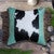 Gator Embossed Turquoise Cowhide Pillow - Small