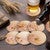 Gold Gilded Cowhide Coaster Set