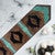 Harmony Cowhide & Teal Faux Gator Table Runner - 120 Inch