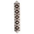 Ivory Step Pattern Cowhide Table Runner - 96 Inch