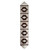 Ivory Step Pattern Cowhide Table Runner - 120 Inch