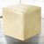 Light Sand Cowhide Square Pouf