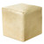 Light Sand Cowhide Square Pouf
