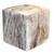Light Brindle Cowhide Square Pouf