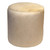 Light Sand Cowhide Round Pouf