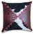 Red Croc Print Leather & Cowhide Pillow