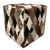 Mosaic Cowhide Square Pouf