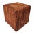 Red Brindle Cowhide Square Pouf