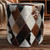 Mosaic Cowhide Round Pouf