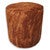 Red Brindle Cowhide Round Pouf