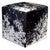Salt & Pepper Cowhide Square Pouf