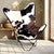 Tricolor Cowhide Sling Chair
