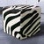 Zebra Cowhide Square Pouf