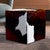 Cowhide Tricolor Square Pouf